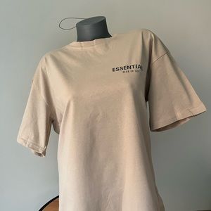 Essentials t shirt, beige, brand new